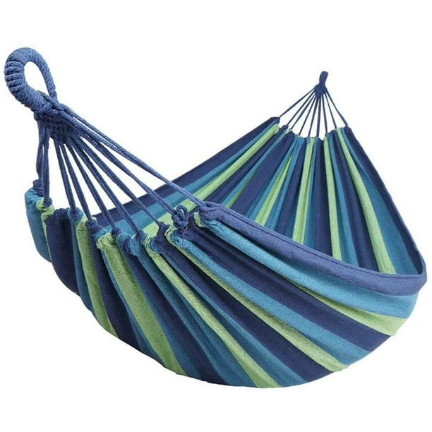 Double 2 Person Cotton Rope Hanging Hammock Swing Camping Canvas Portable Bed Double 2 Person Cotton Rope Hanging Hammock Swing Camping Canvas Portable Bed